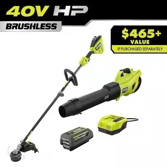 Ryobi Other - RYOBI 40V HP Brushless 650 CFM Blower & Carbon Fiber Trimmer Kit 4Ah